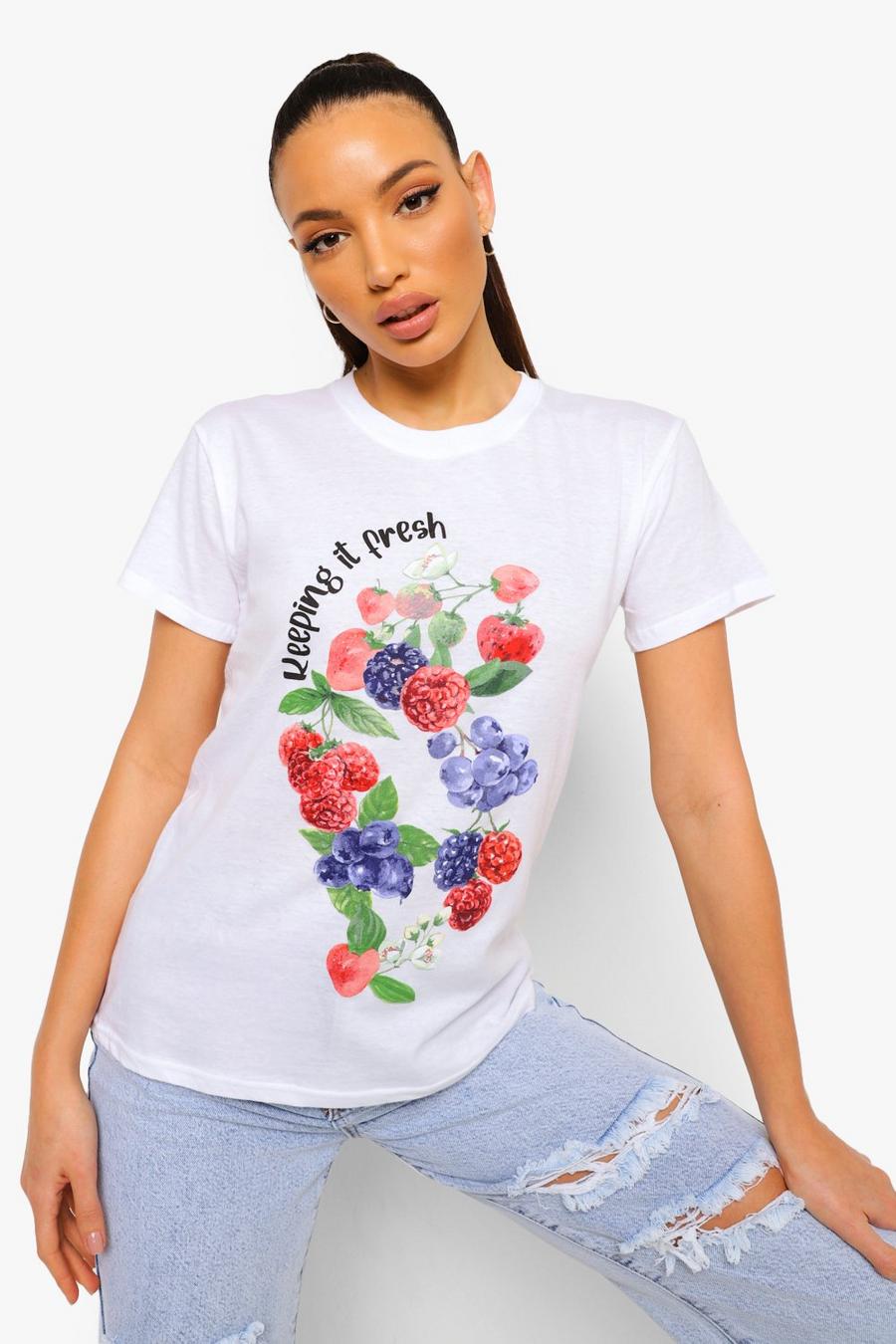 Tall 'Keep It Fresh' Fruit Print T-Shirt image number 1