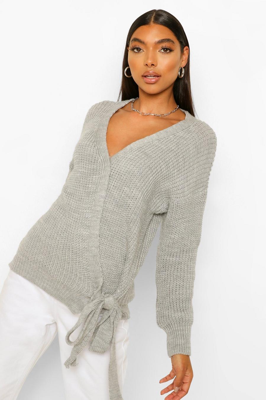 Tall Chunky Knit Wrap Cardigan image number 1