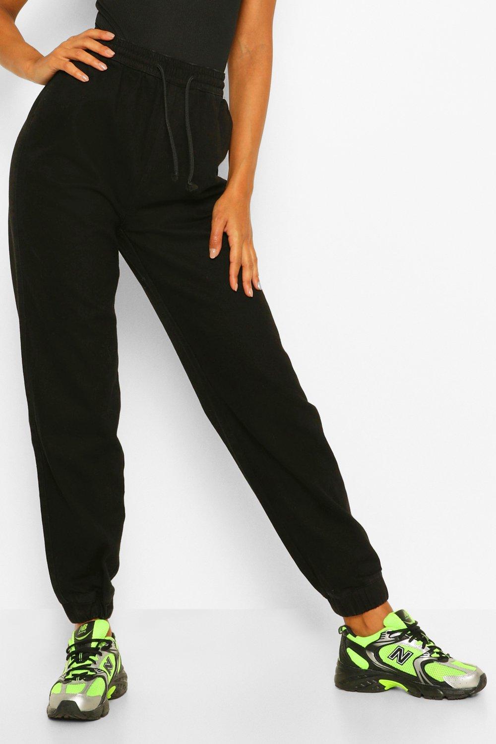 Black jean joggers store womens