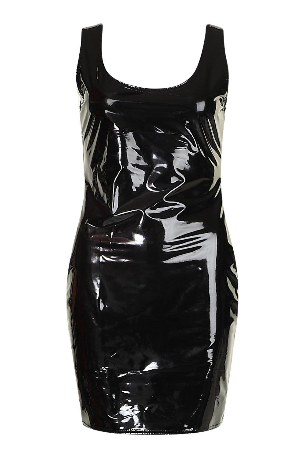 Buy Boohoo Halloween Vinyl Bandeau Midi Dress In White