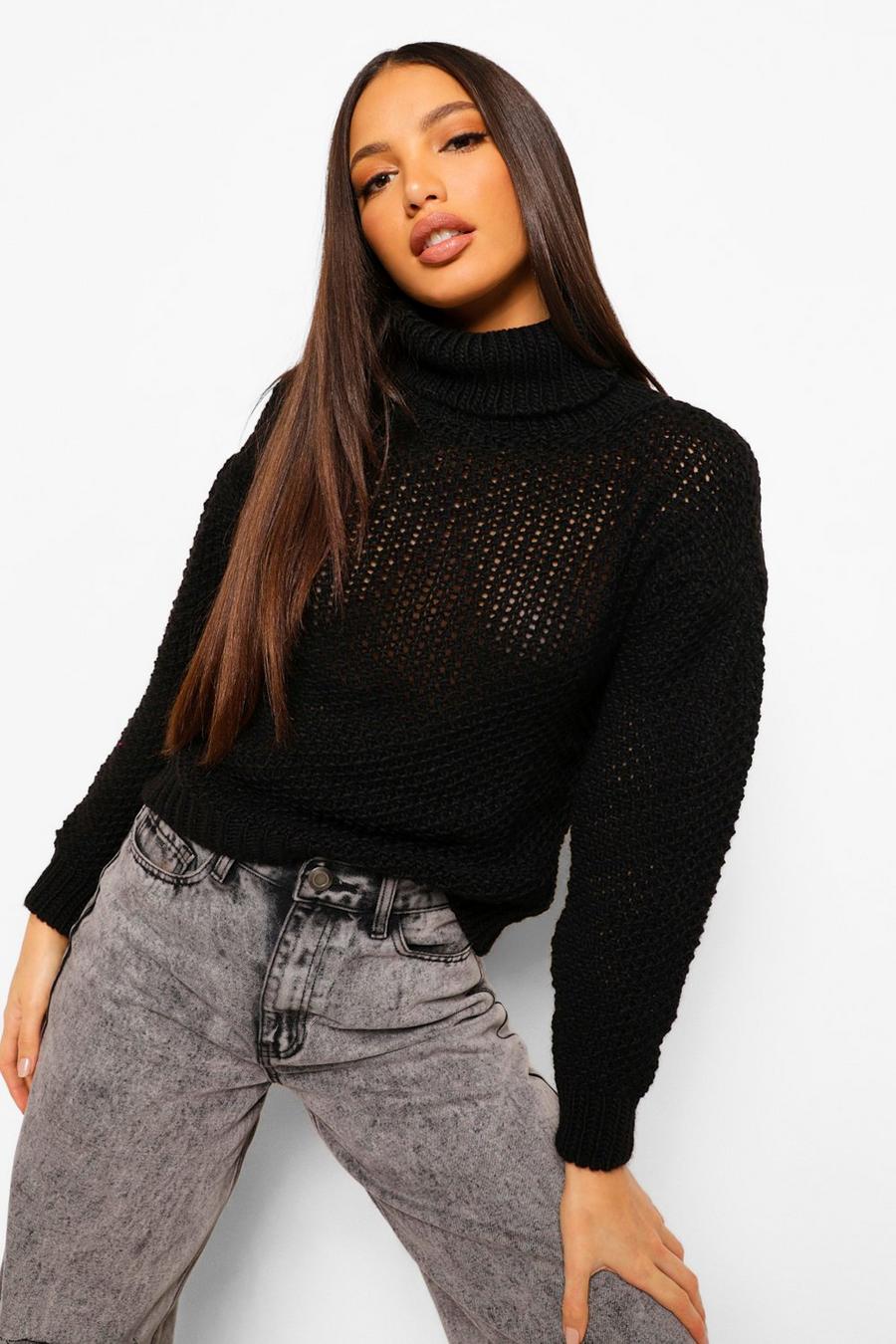 Tall Knitted Turtleneck Volume Sleeve Sweater