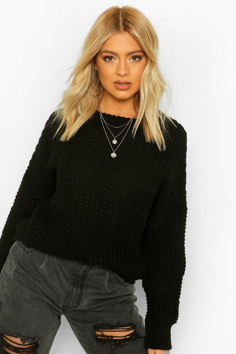 Tall Heavy Knit Oversized Jumper image number 1