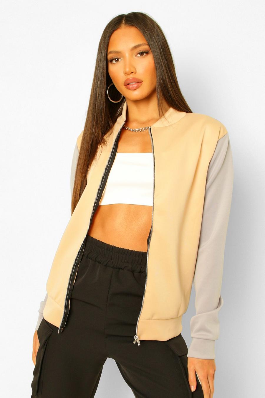 Tall Color Block Bomber Jacket image number 1