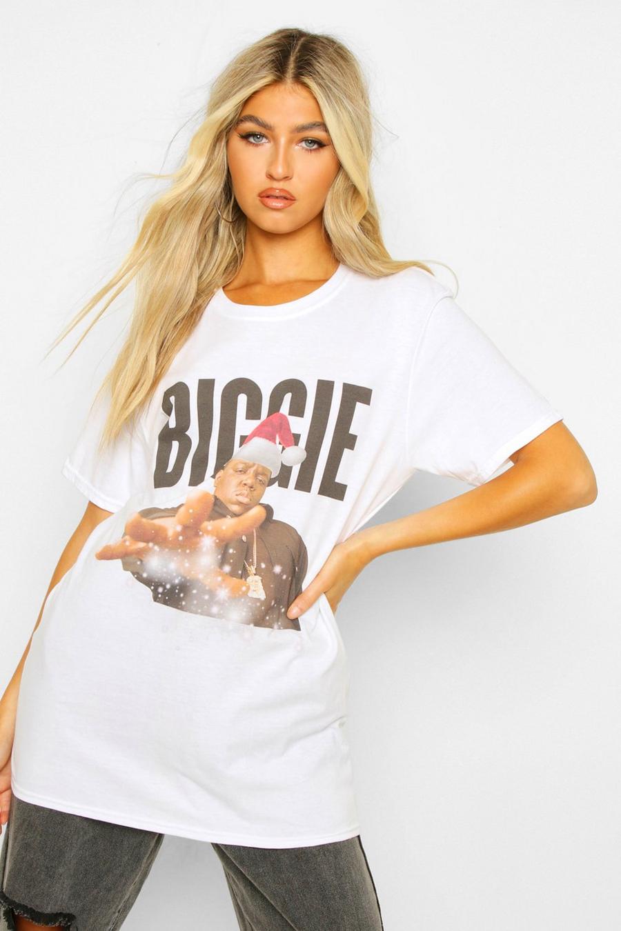 White Tall - Biggie Smalls T-shirt med juligt tryck image number 1