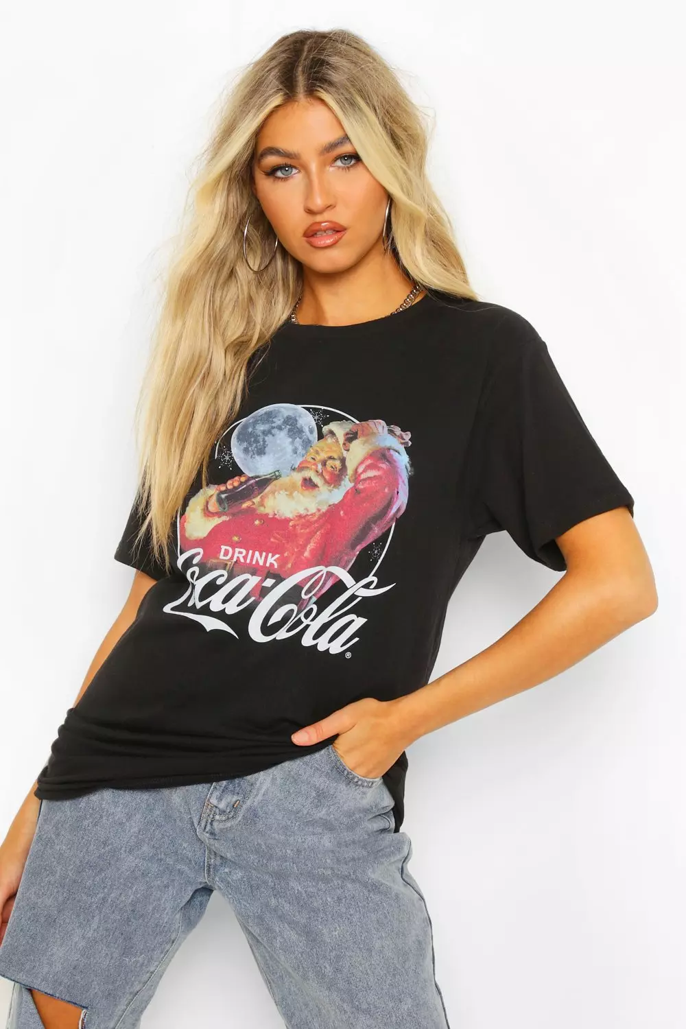 Tall Coca Cola Christmas Licensed T Shirt