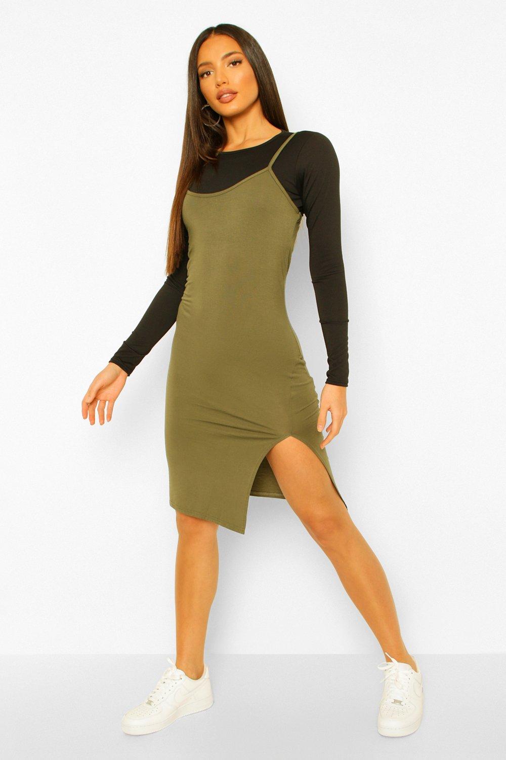 slip dress long sleeve