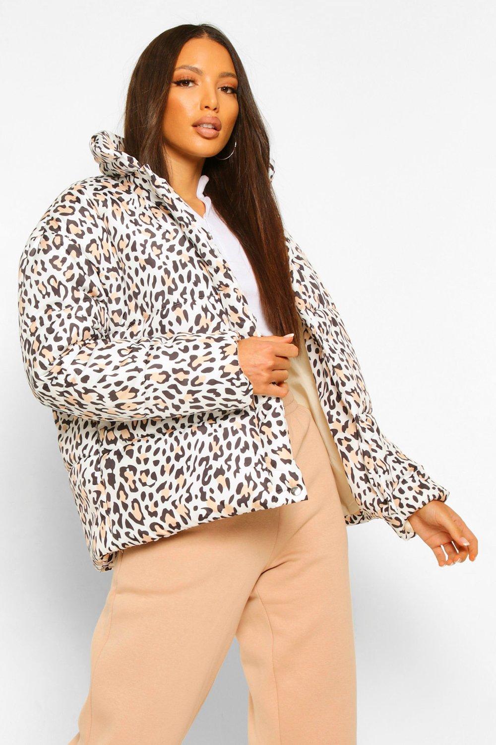 Leopard print jacket discount boohoo