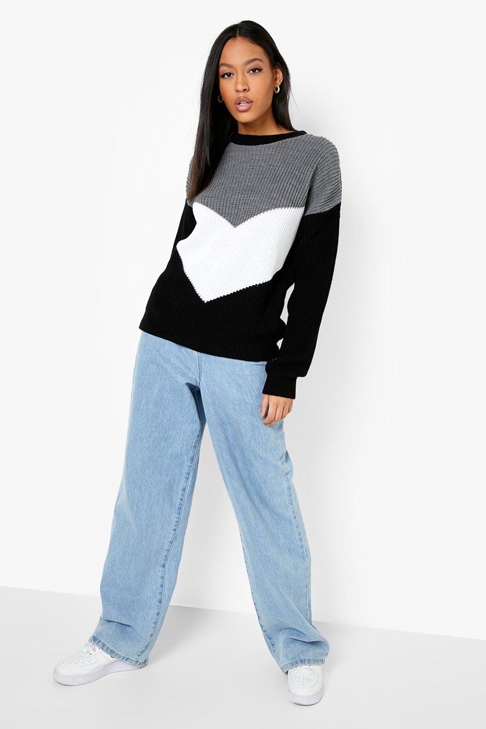 Chevron color block discount sweater