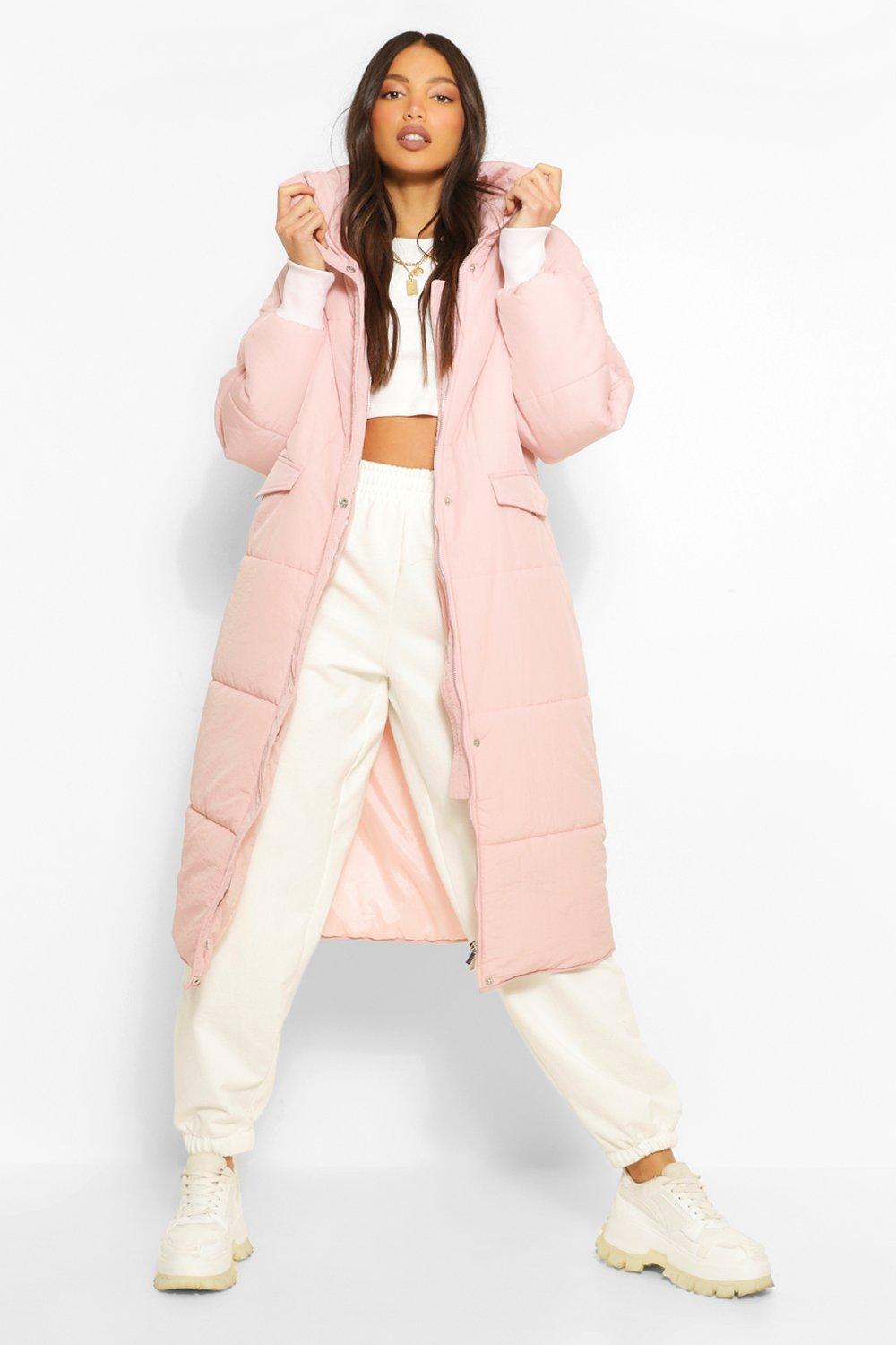 boohoo longline padded coat