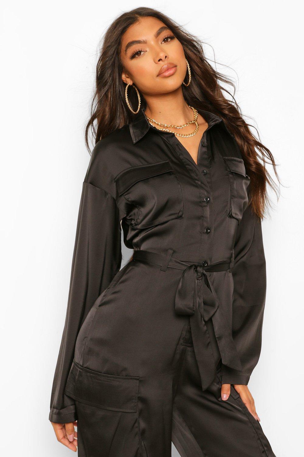 Tall Utility Luxe Cargo Jumpsuit