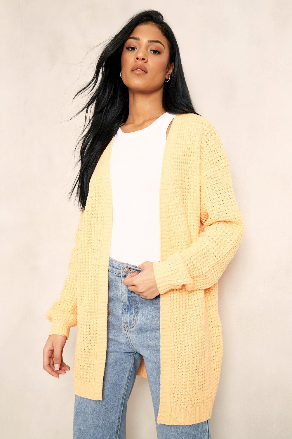 Boohoo clearance mustard cardigan