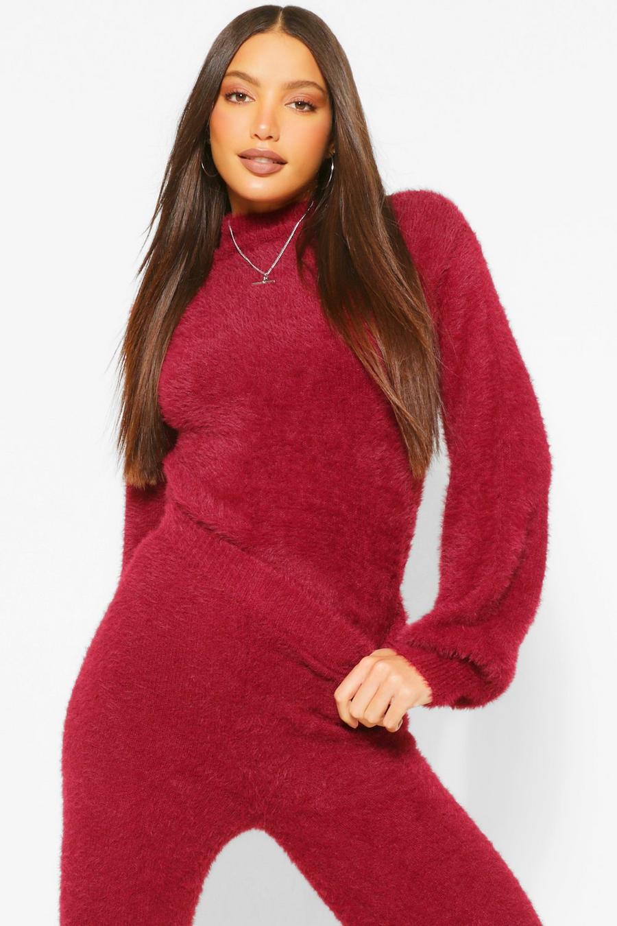 Berry Tall Premium Fluffy Jumper image number 1