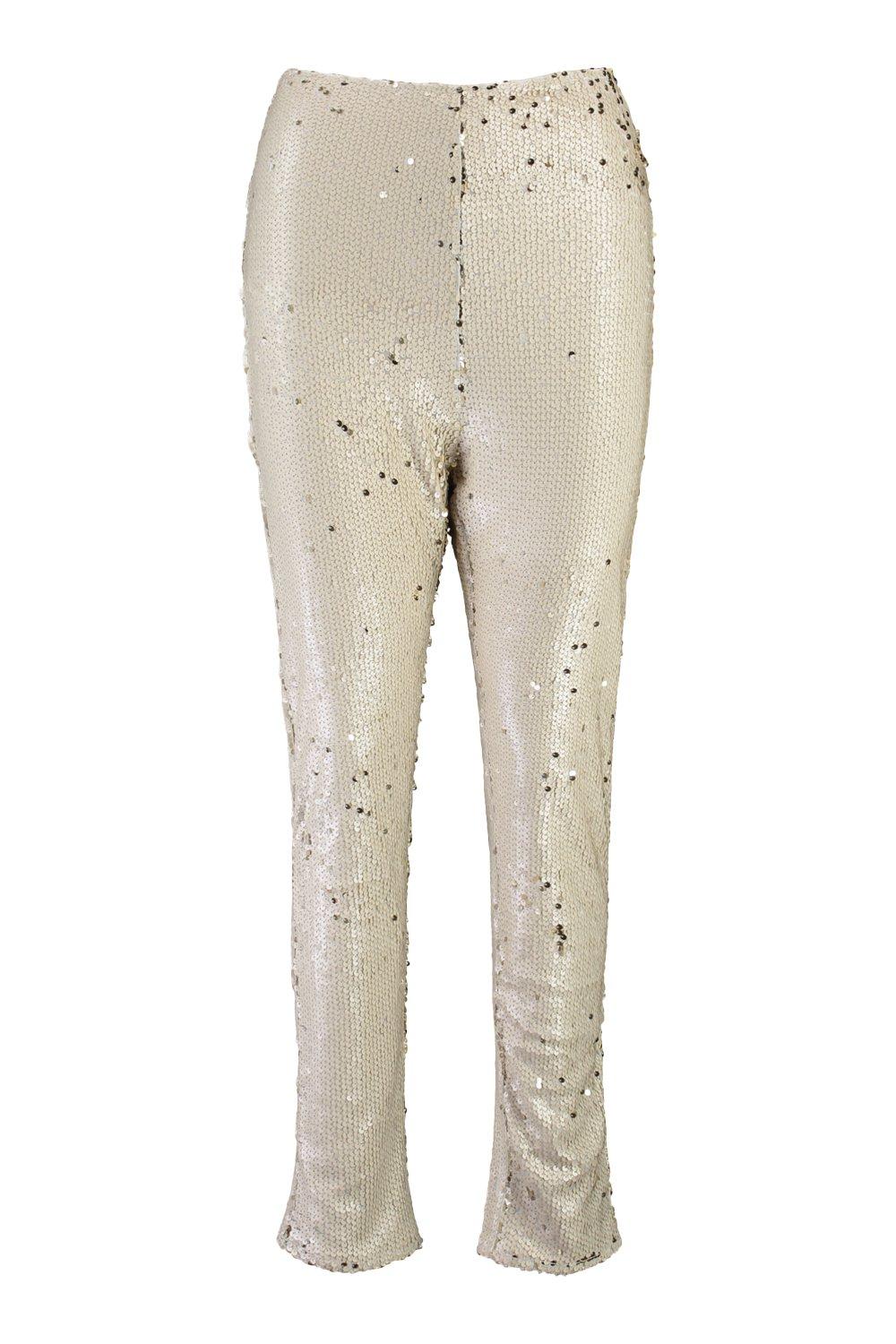 Plus Glitter Straight Leg Dress Pants