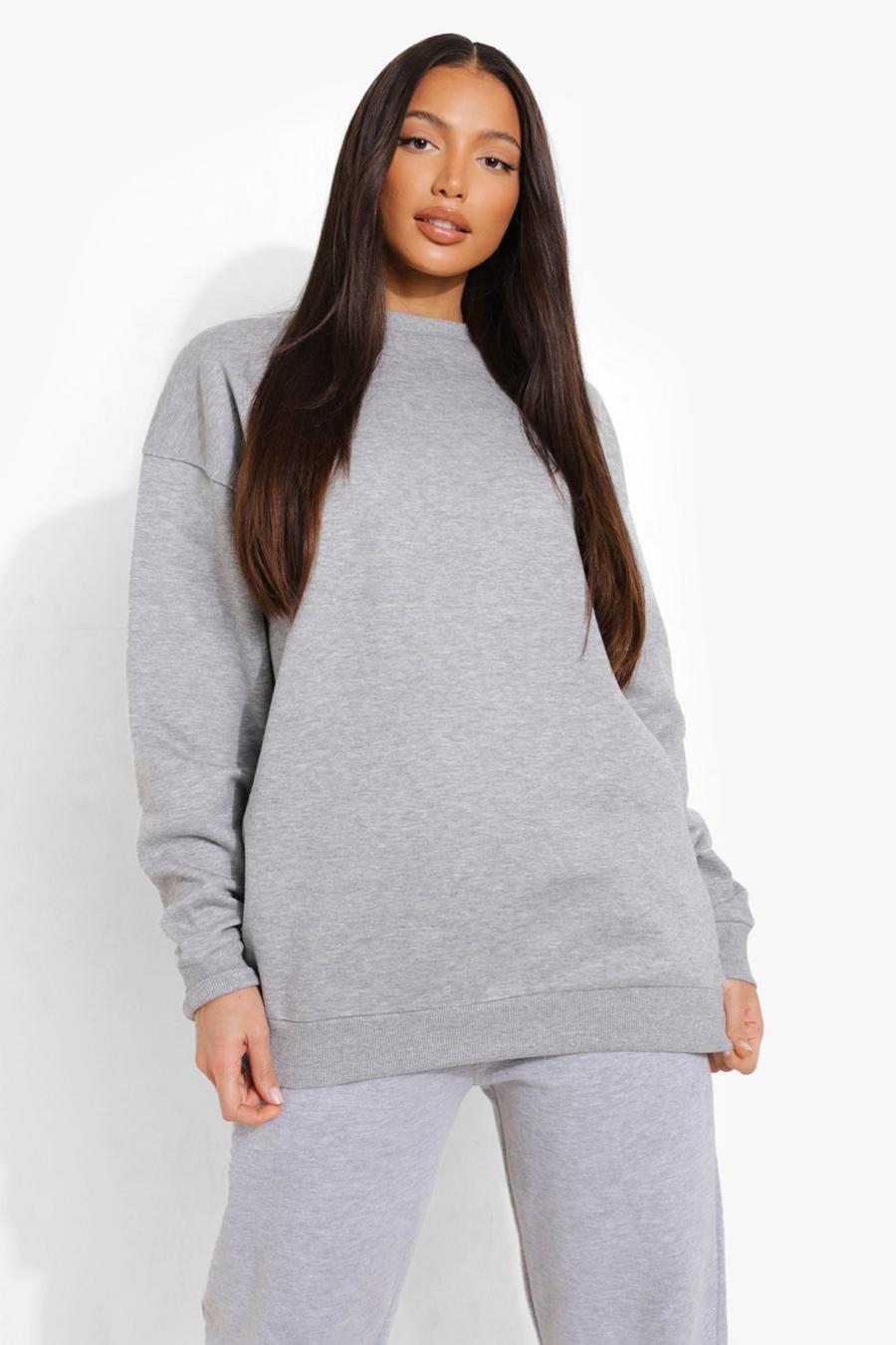 Grey Tall Oversized Sweater image number 1