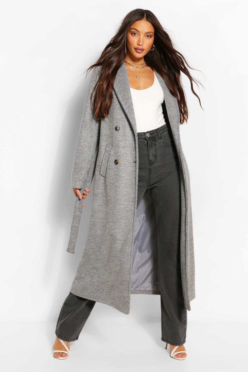 grey longline coat