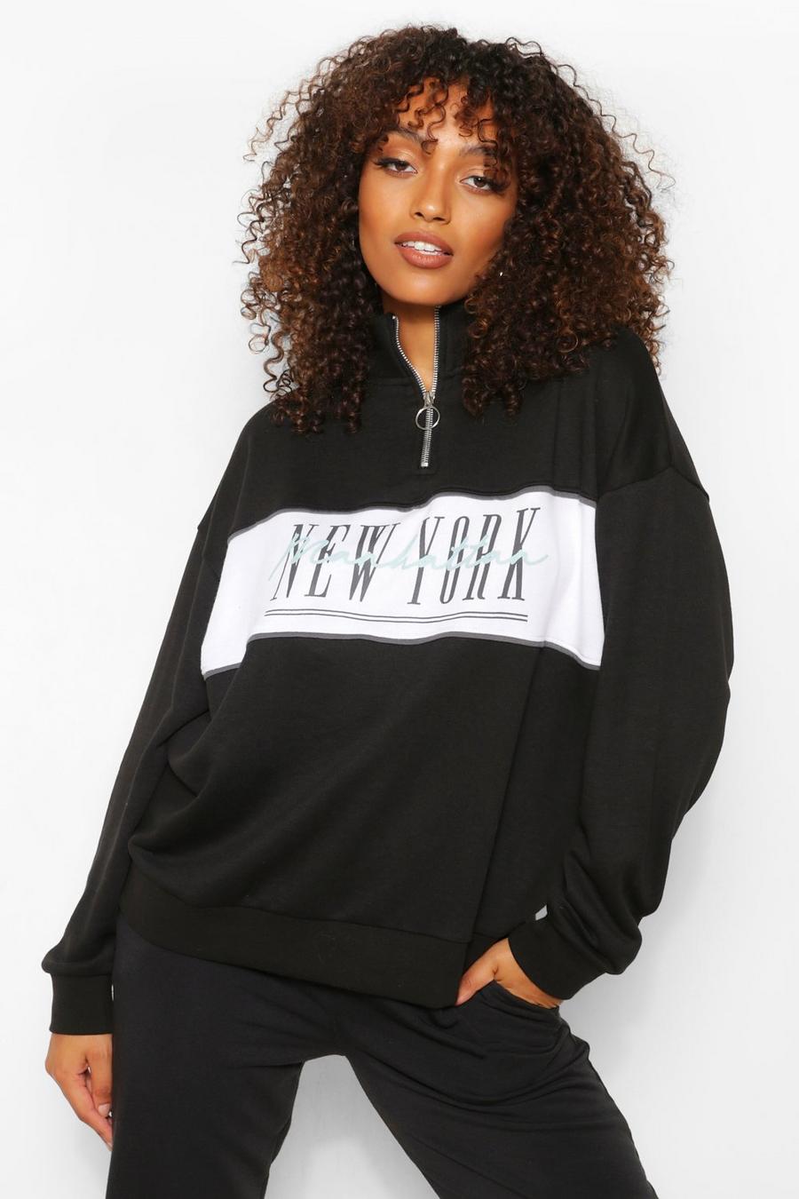 Tall - "New York" Sweatshirt med slogan image number 1