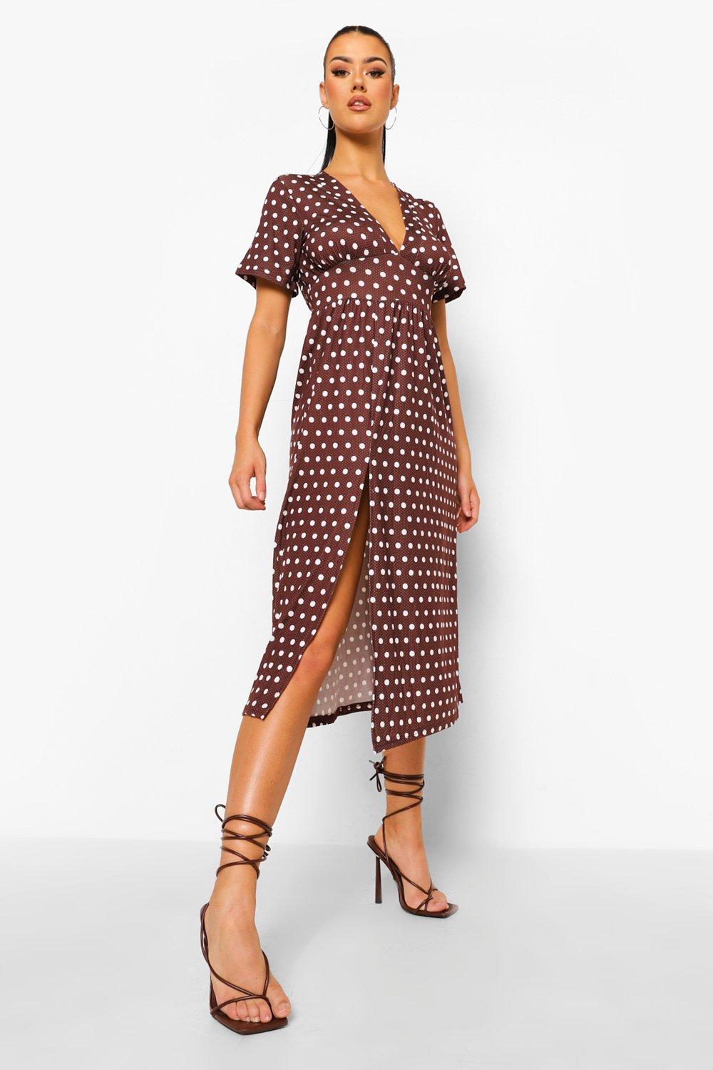 robe mi longue a pois
