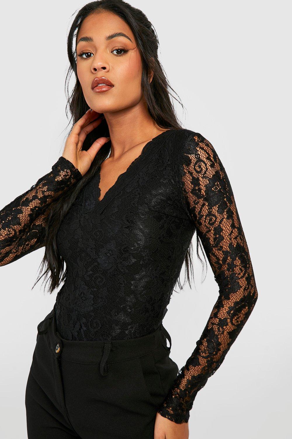 Boohoo Tall Tall Leah Basic V Neck Strappy Bodysuit