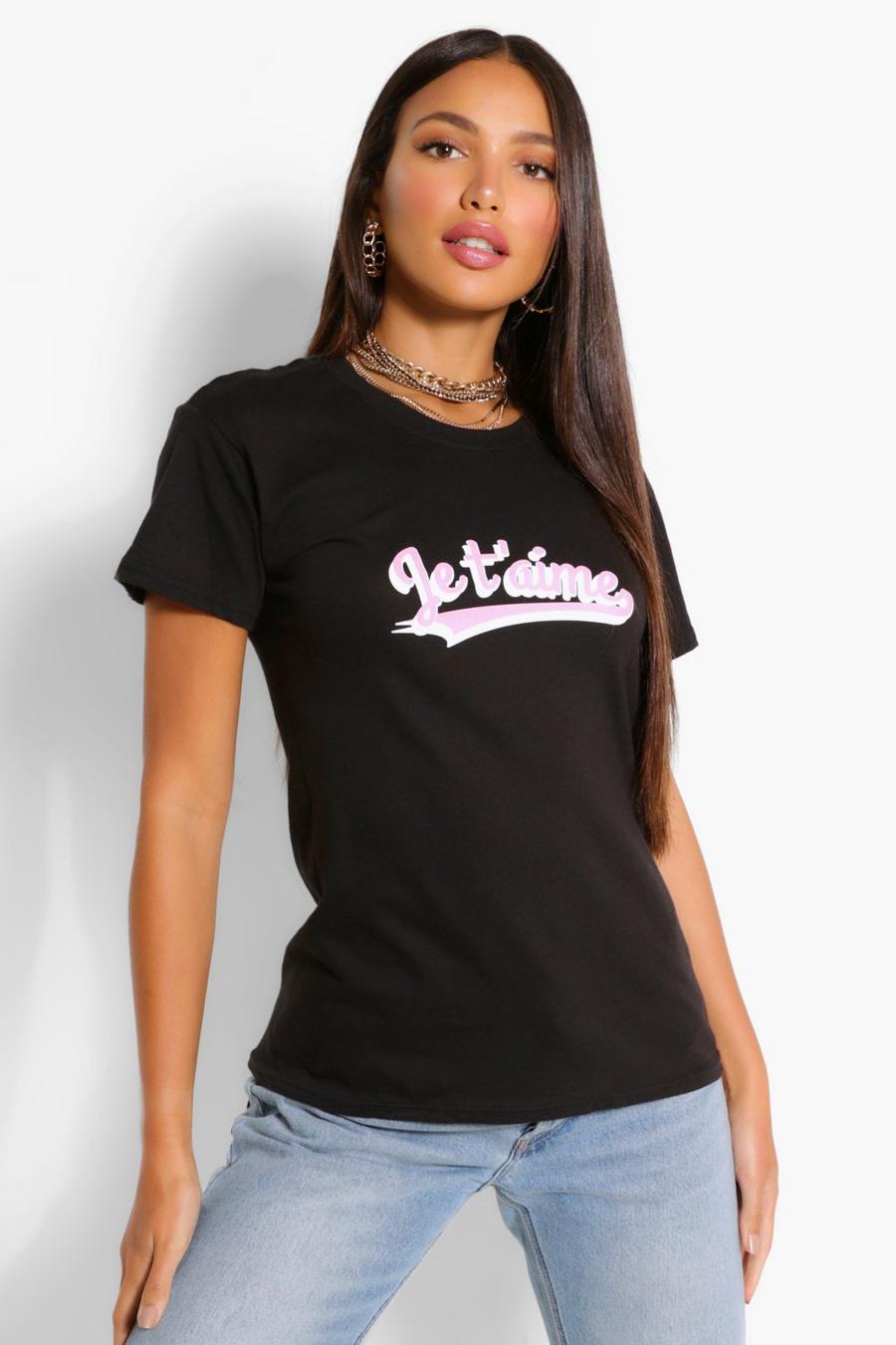 Tall 'Je T'Aime' Graphic T-Shirt image number 1