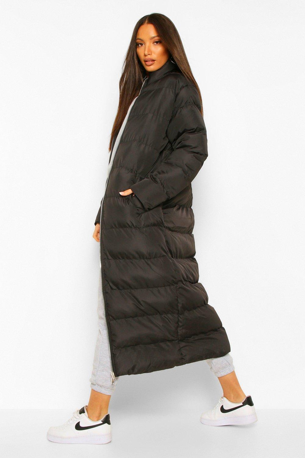 boohoo longline padded coat