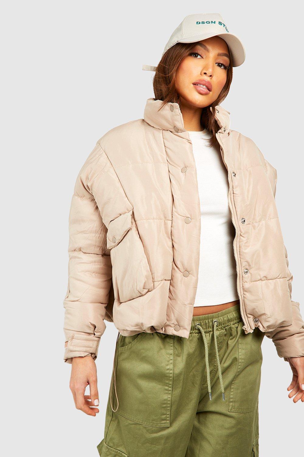 tar Fifth Sanction Tall Padded Oversized Cropped Puffer Jacket | boohoo