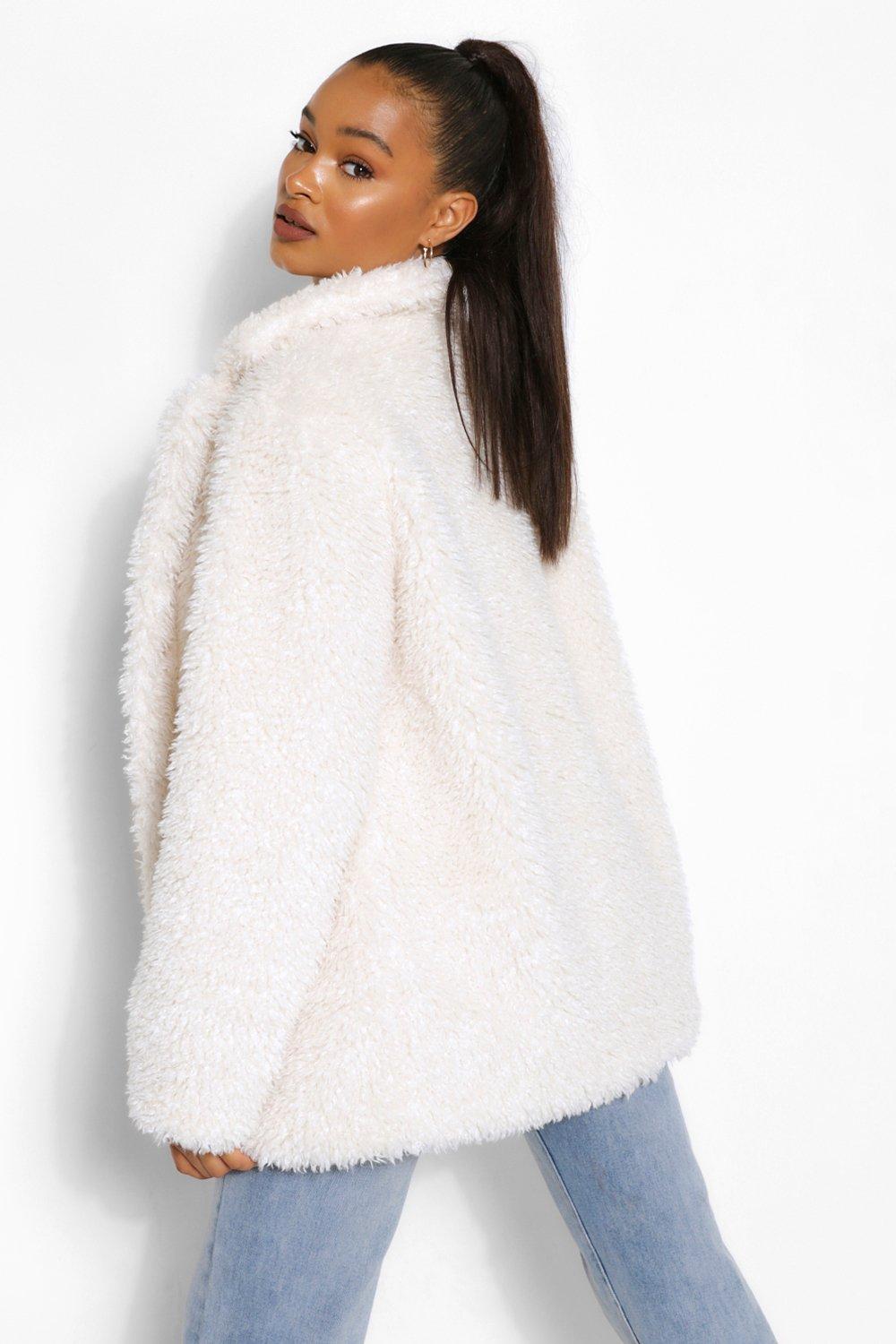 Tall Oversized Faux Fur Shaggy Coat