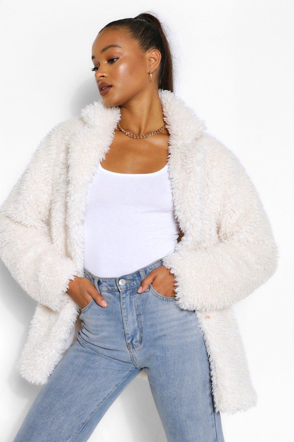 Oversized hot sale shaggy jacket