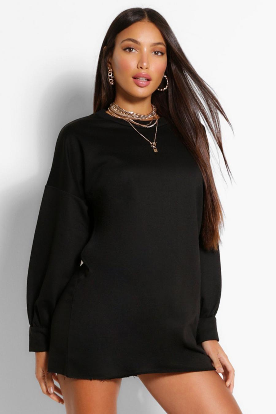Black Tall - Oversize sweatshirtklänning image number 1