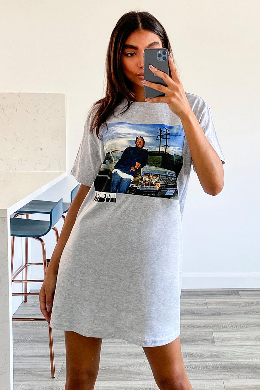 Tall - Oversize t-shirtklänning med Ice Cube-motiv image number 1