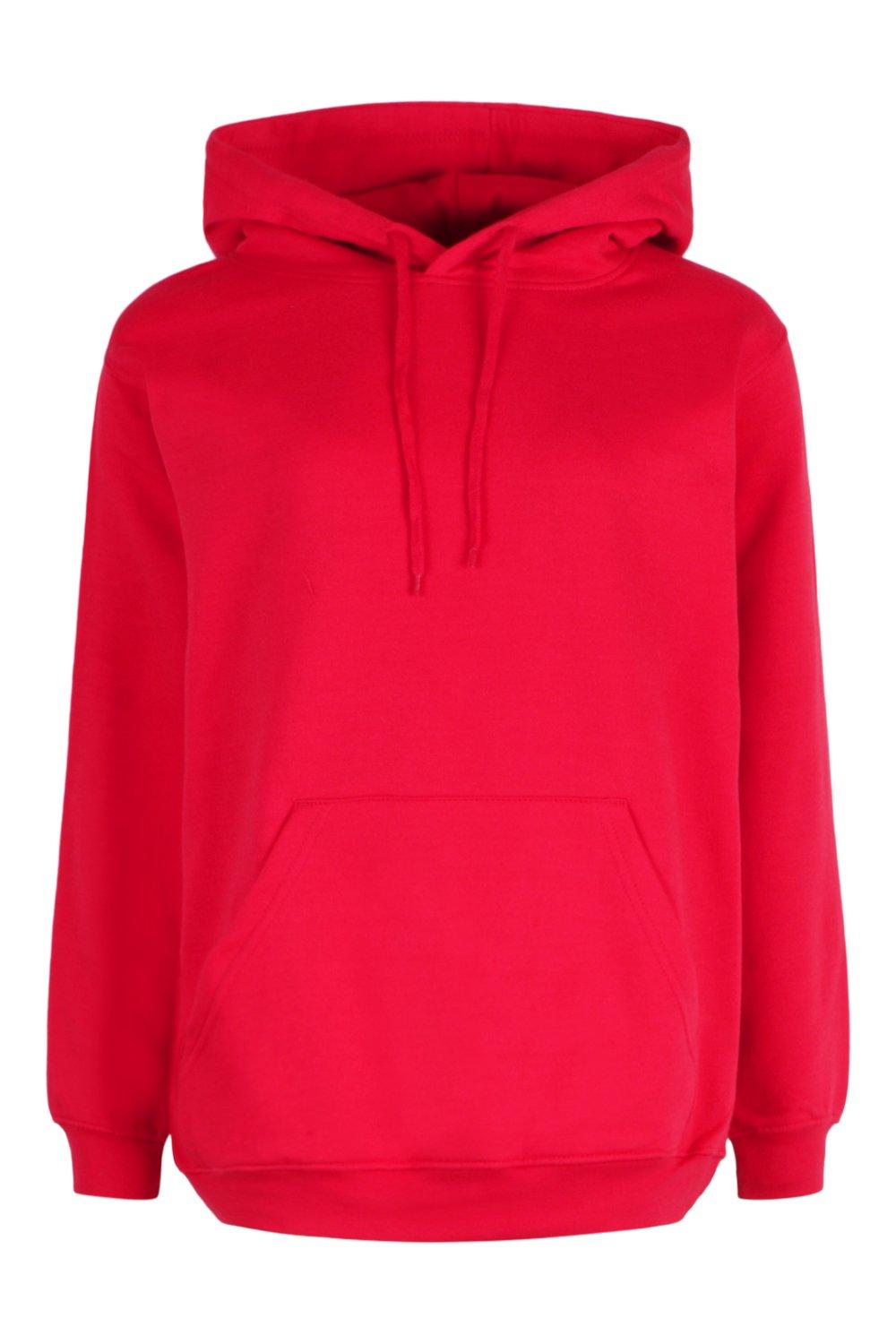 Red basic hoodie new arrivals