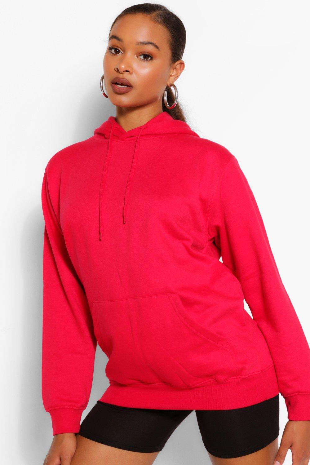 Boohoo red sweatshirt sale