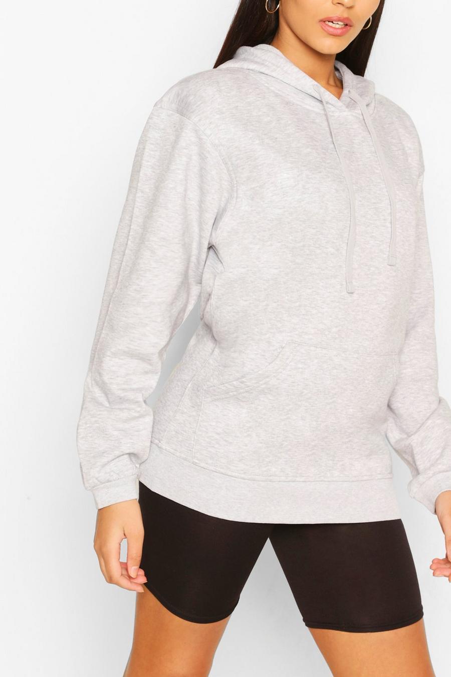 Tall - Basic grå hoodie image number 1