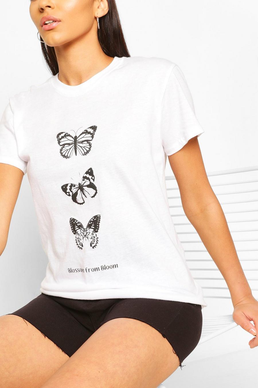 Tall T-shirt met mono vlinderprint image number 1