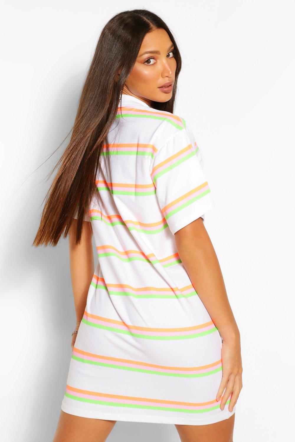 Neon stripe outlet dress