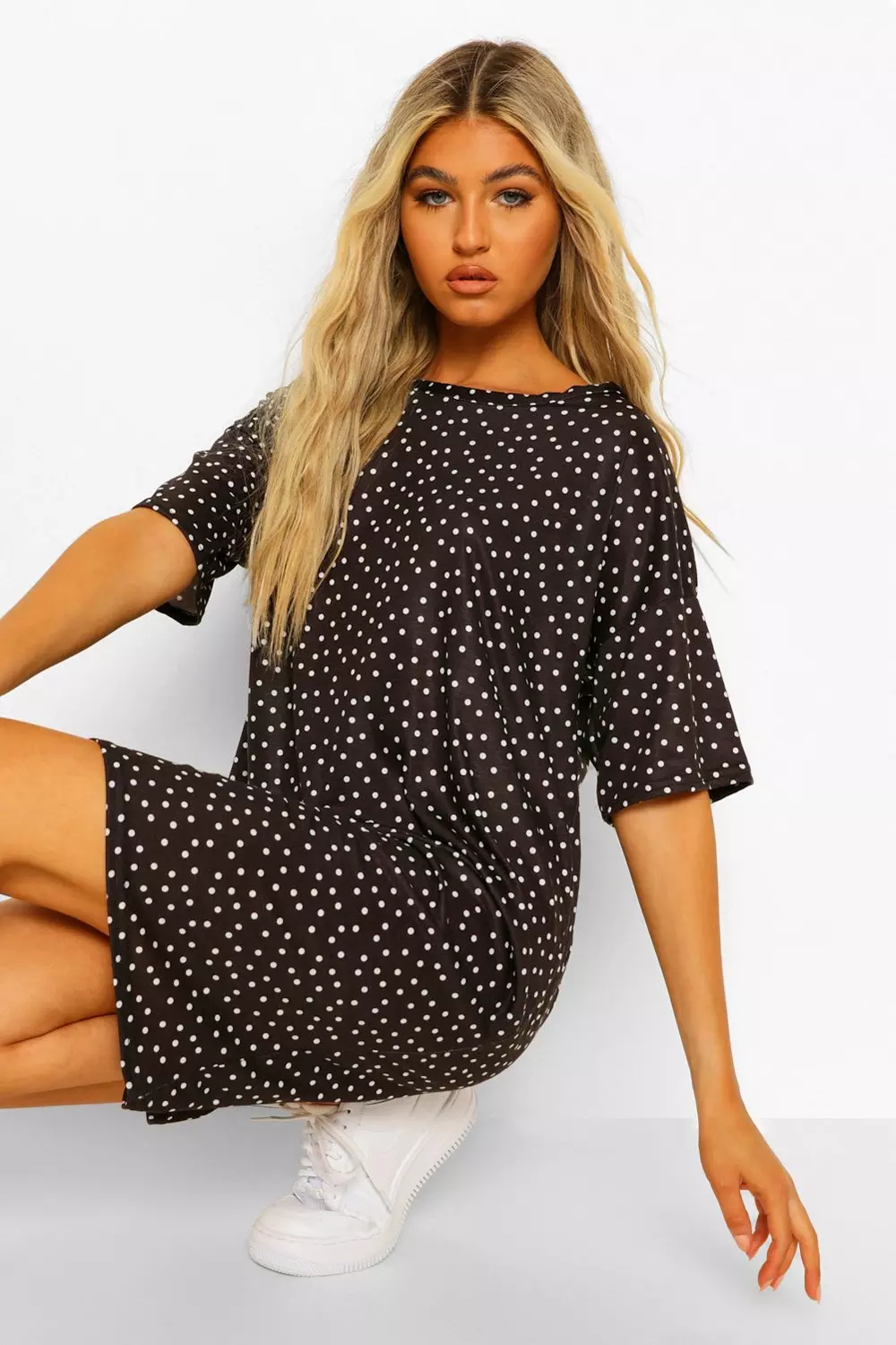 Polka dot t shirt sale dress