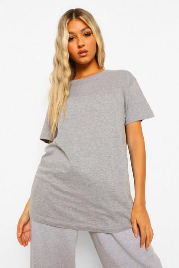 Tall Basic Plain Cotton T-Shirt charcoal