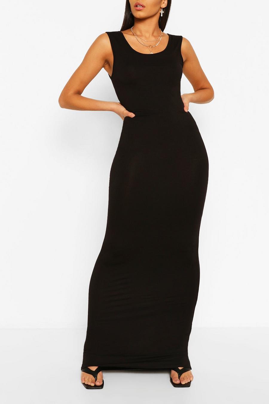 Black Tall Basic Maxi Dress image number 1