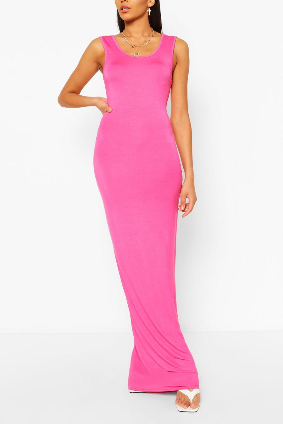 Hot pink Tall Basic Maxi Dress image number 1