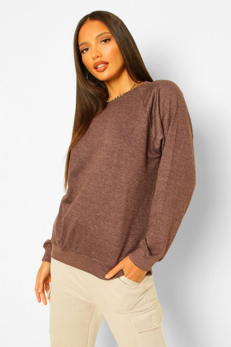 Chocolate Tall - Oversize sweatshirt med ballongärm image number 1