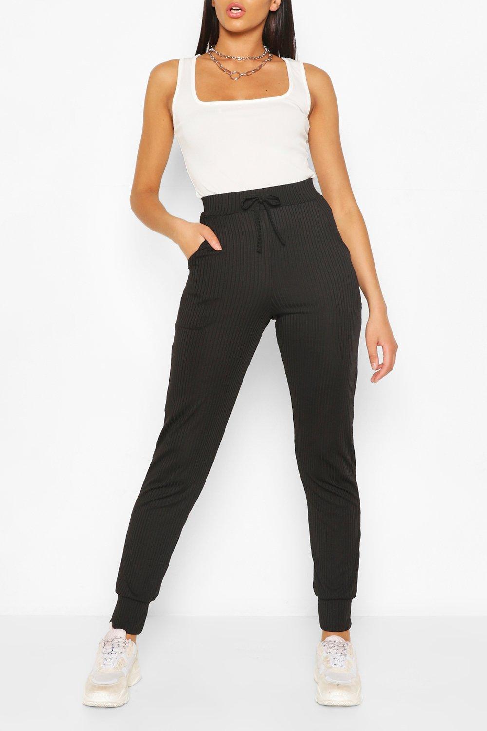 high waisted slim joggers
