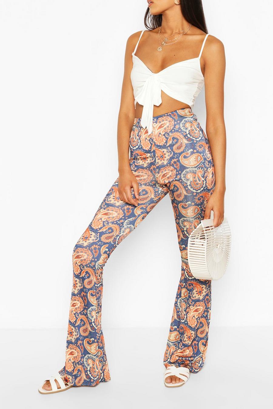 Tall Paisley Print Flares image number 1