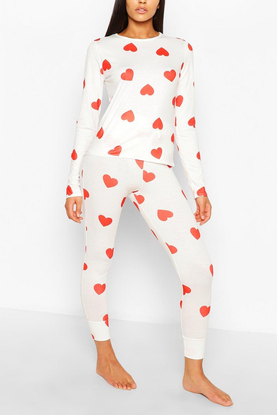 Tall Pyjama mit Herz-Print image number 1
