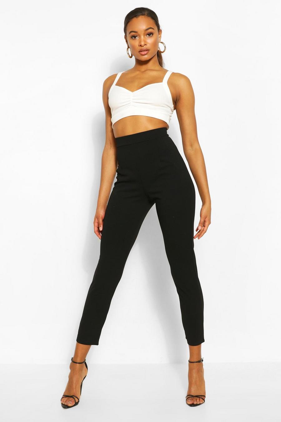 Black Tall Tailored Cropped Pants image number 1