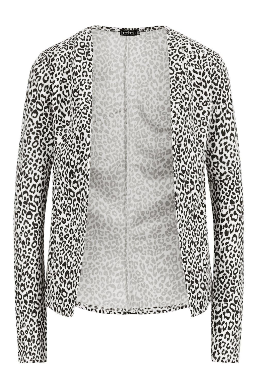 Leopard print hot sale blazer boohoo