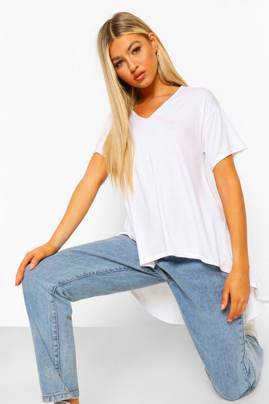 Tall Basic t-shirt con orlo Eclipse, White image number 1
