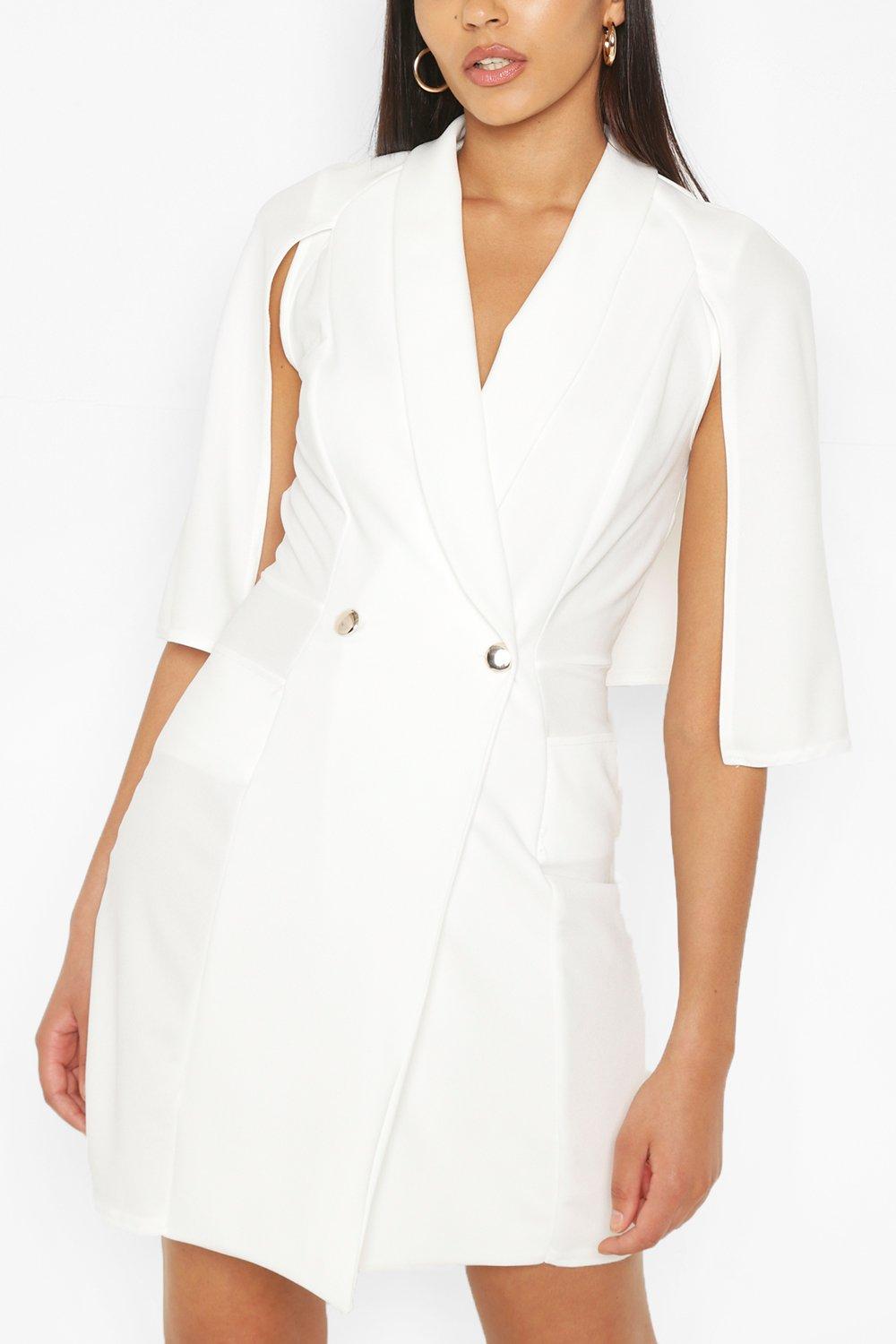 white blazer dress tall