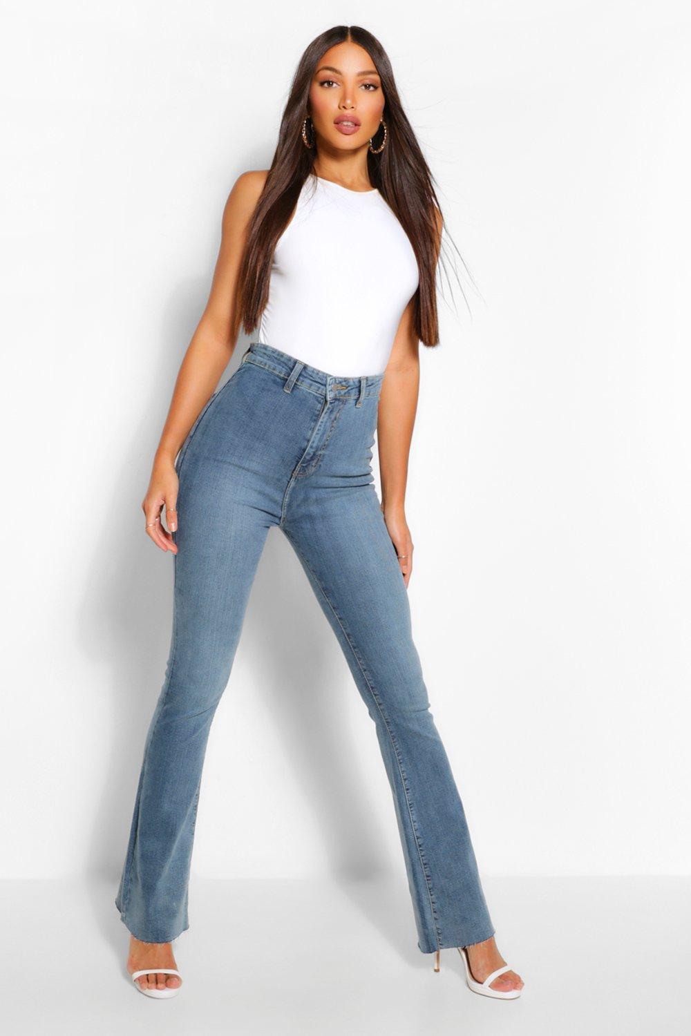 flared jeans dark blue