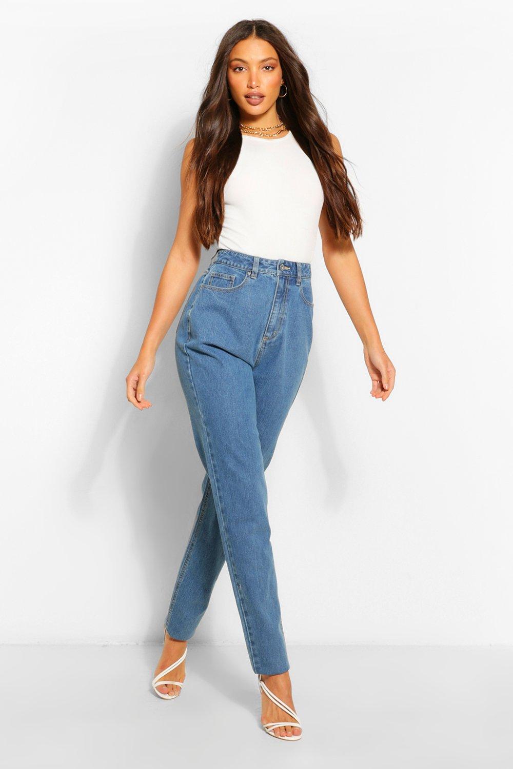 dark blue boyfriend jeans