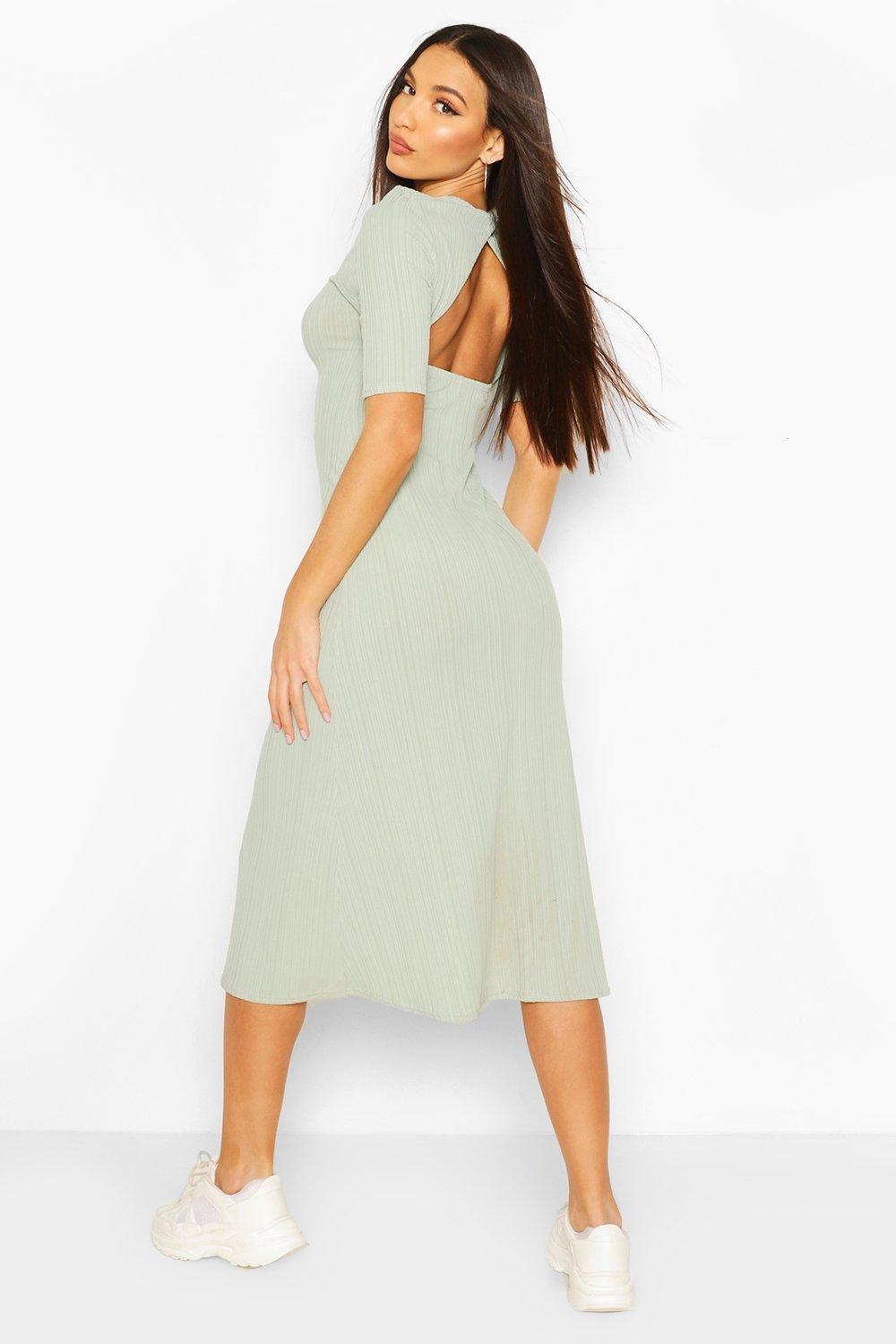 floaty midi dress with sleeves