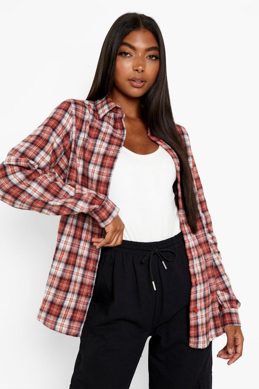 Rust Tall Checked Shirt image number 1